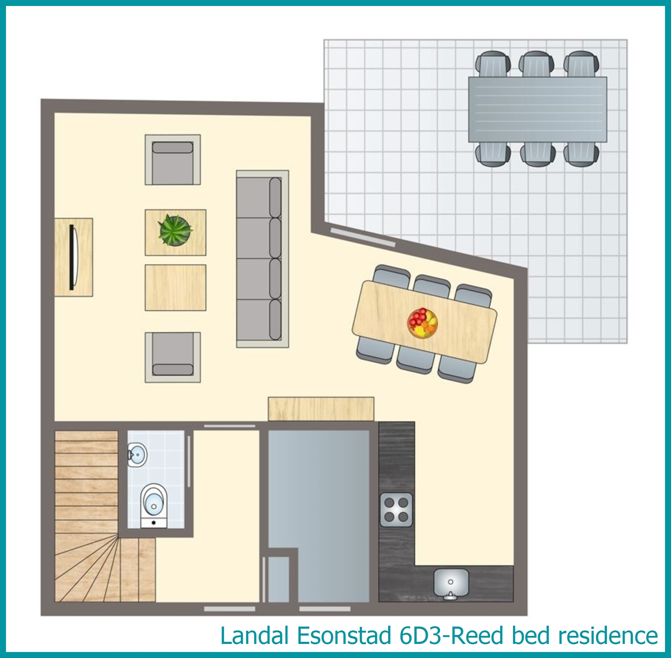 6-person residence 6D3-Reed bed residence at Esonstad